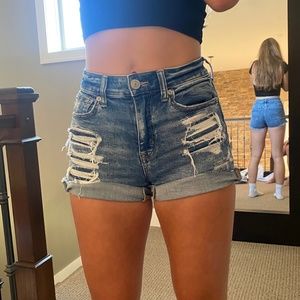 American Eagle Next Level Stretch Distressed Shorts size 4